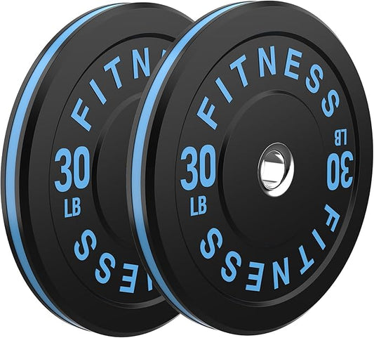 2 Inch Bumper Plates，10-500lbs，Barbell Rubber Olympic Weight Plates Set for Home Gym, Strength Training & Weight Lifting, Multiple Options Colors