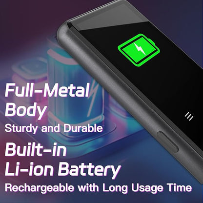 128GB MP3 Player with Bluetooth, Portable Music Player with Built-in Speaker, Enjoying Your Digital Music and Audiobooks Anytime,Includes FM Radio,Recorder,E-Book,and Comes with Earphones