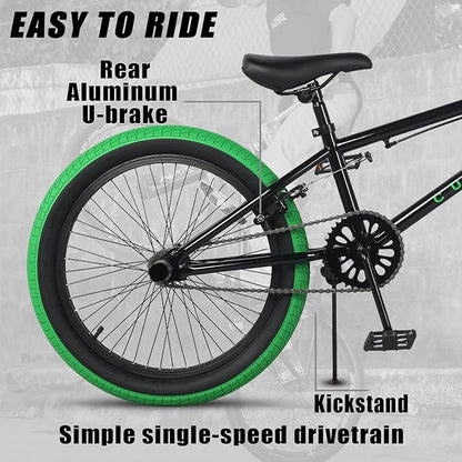 Freestyle BMX Bike, 18 20 Inch Kids Bicycle for 5-13 Years Old Kids and Beginner Level Rider, Multiple Colors