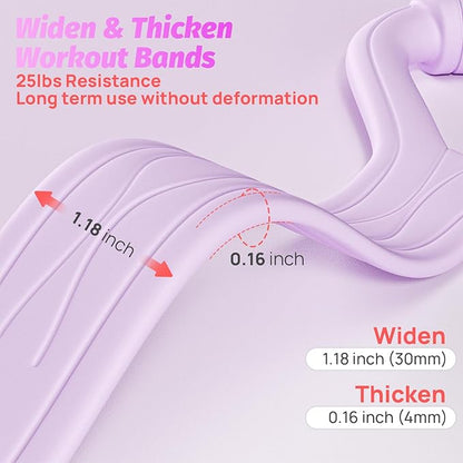 Figure 8 Fitness Resistance Band, Unbreakable Thicken 25lb Elastic Excercise Band for Working Out, Non-Slip Silicone Bands for Strength Stretch Training Arms Back Shoulder Chest Yoga Pilates