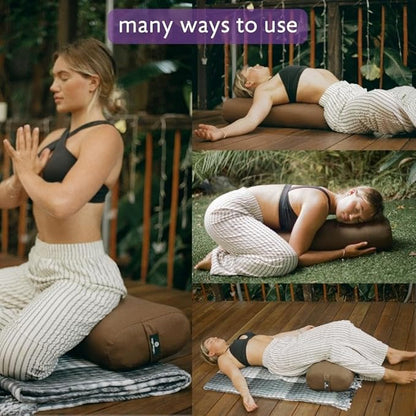 Hugger Mugger Standard Yoga Bolster - Firm, Supportive, Handmade, Durable