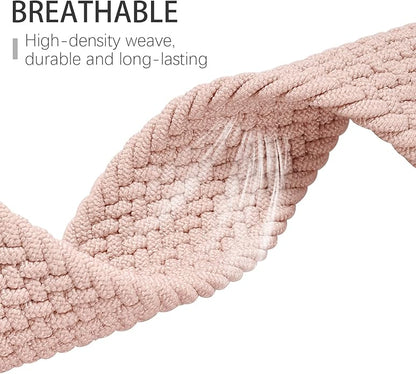 Braided Solo Loop Bands Compatible with Fitbit Charge 6/Charge 5, 3 Pack Adjustable Stretchy Wristbands Soft Woven Nylon Replacement for Fitbit Charge 5/Charge 6 Tracker Smart Watch for Women Men