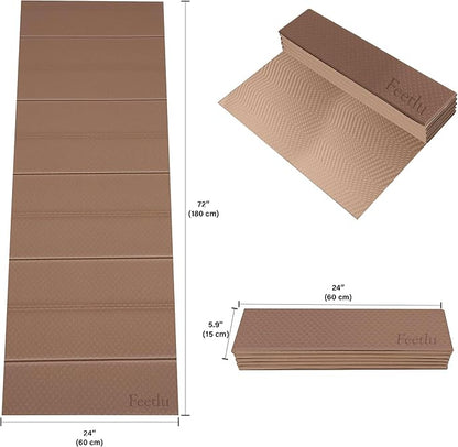 Foldable Yoga Exercise Mat – Lightweight, Anti-Slip, and Easy to Store for Yoga, Pilates, Home Workouts, and Floor Exercises