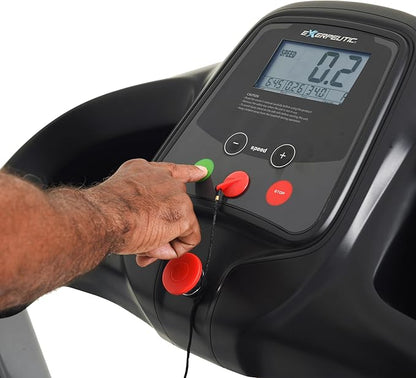 Senior Fitness Treadmill, 400 lb Capacity, Safe Design with Full-Length Rails, Low Step-Up Height, 0.2–4 MPH Motorized Walking Treadmill for Elderly, Recovery & Home Exercise