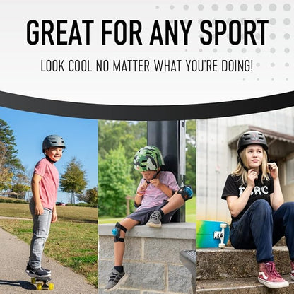 Flybar Bike Helmet- Multi Sport Dual Certified Adjustable Dial, Lightweight Skateboard Helmet, Roller Skating, Pogo, Electric Scooter, Snowboard, Boys and Girls Kids- Adults Helmets