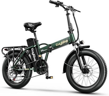 Foldable Electric Bike for Adults, 30+MPH, 48V 20Ah Removable Lithium Battery up to 80Miles, 20" Fat Tire 1000W Peak Motor Dirt Ebike Adult Electric Bicycle for Commute Beach Mountain E Bike