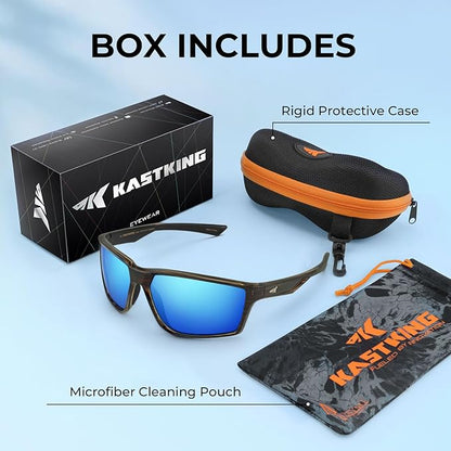 KastKing Osage Polarized Sport Sunglasses for Men and Women, Ideal for Driving Fishing Cycling Running, UV Protection