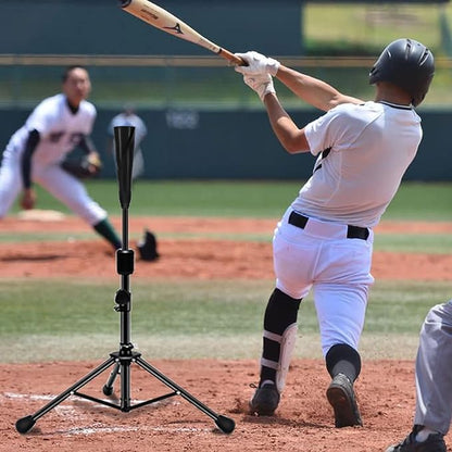 FDLS Baseball Batting tee for Adults and Youth Teens, Portable Tripod Stand Base Tee Easy Adjustable Height 27 to 46 inches for Hitting Training Practice, with Carrying Bag