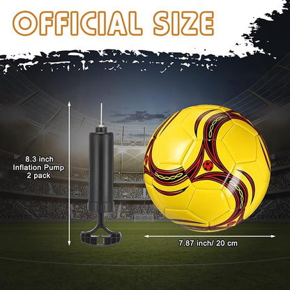 12 Pcs Soccer Balls Bulk Size 4 Soccer Balls with Pump Soft Football Outdoor Indoor for Sport Training Practice Game Gift for Youth Teen Adult