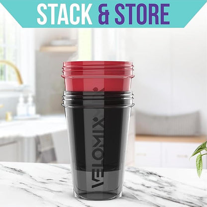 '-2 Pack- 20 oz Protein Shaker Bottles for Protein Mixes - 2x Wire Whisk | Leak Proof Shaker Cups for Protein Shakes and Pre Workout | Protein Shaker Bottle Pack