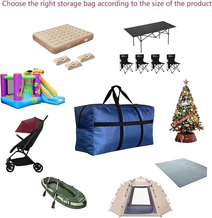 Extra Large Duffle Bag for Travel, Big Foldable Storage Bag - Blue