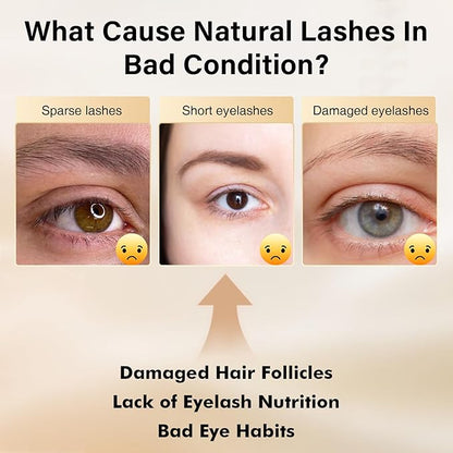 Eye Lash Serum for Fuller & Longer Looking Advanced Lash Enhancing Treatment Eyebrow Growth Support Serum with Natural Formula, 6ml