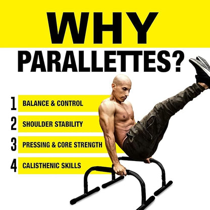 Lebert Fitness Parallette Push Up Bars Dip Station