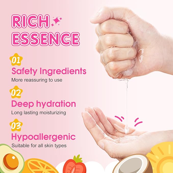 14 Pack Fruit Face Masks Skincare for Kids, Sheet Hydrating Facial Mask for All Skin Types, Bulk Collagen Face Mask for Women Skin Care, Birthday Party Spa Gifts for Teens Girls