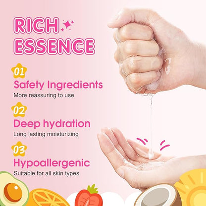 14 Pack Fruit Face Masks Skincare for Kids, Sheet Hydrating Facial Mask for All Skin Types, Bulk Collagen Face Mask for Women Skin Care, Birthday Party Spa Gifts for Teens Girls