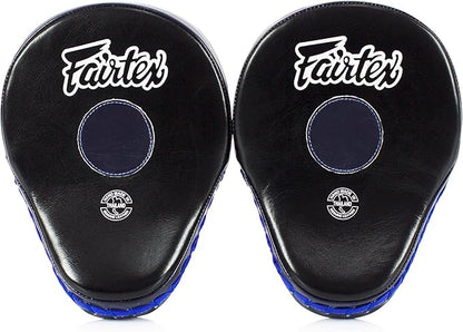 Fairtex FMV9 Contoured Focus Mitts |Striking Accuracy & Protection for Boxing, Muay Thai, Kickboxing |Ergonomic Design, Soft Padding, Secure Fit Leather