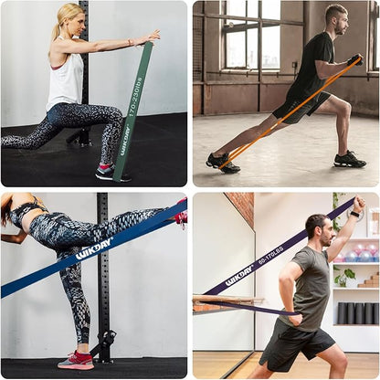 Resistance Bands for Working Out, Exercise Bands, Workout Bands, Pull Up Assistance Bands for Body Stretching Training Physical Therapy Muscle Training for Men & Women