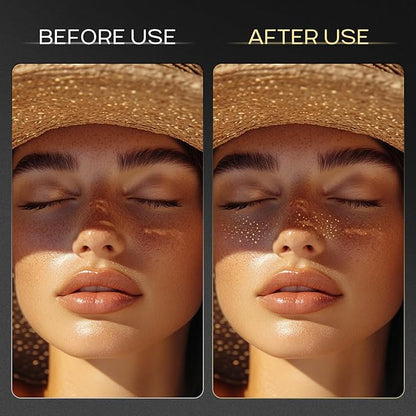 Glitter Freckles Face Tattoo, Gold+Silver Speckles Makeup Patches, Glitter Freckles,10pcs