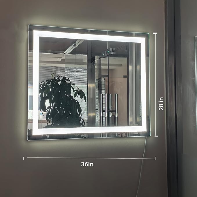 Led Mirror for Bathroom with Lights Mirror Large 36X28 inch