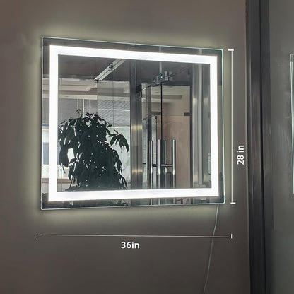 Led Mirror for Bathroom with Lights Mirror Large 36X28 inch