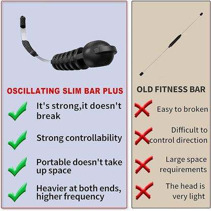 Fitness Bar for Workout,Elastic Exercise Bar, Vibration Weight Stick,Body Physical Therapy,Core Strength Training,Arm Shoulder Stretch At Home Gym.