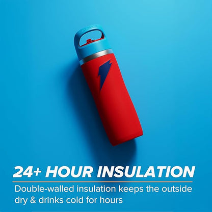 Gatorade 'Overtime' 22oz Stainless Steel Water Bottle, Straw Cap, Red/Blue