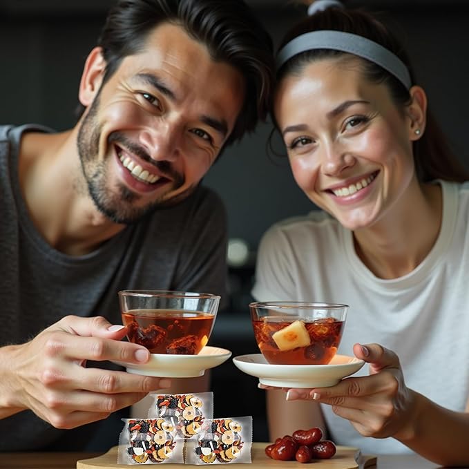 Fangkic Kidney Tea Formula Ginseng Six Treasure, (240g/1Box) Ginseng Five Treasure Aid Root Men's Kidney Cleanse Detox Tea, 7 Precious Organic Ingredient Formula, Chinese Herbal