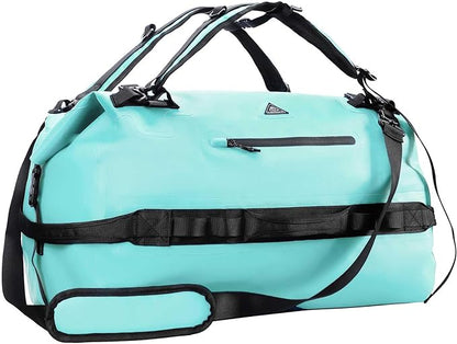 Haimont Large Waterproof Duffel Backpack Roll-Top Heavy Duty Dry Duffle Bag for Boating, Travel, Motorcycle, Kayaking, Camping, 60L