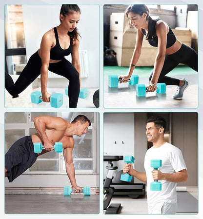 15LB 20LB 50LB Adjustable Dumbbell Set Free Weights Dumbbells Set for Women Men Hand Weights Sets Adjust Dumbbell Weight Sets for Home Gym Exercise Workout Strength Training Equipments