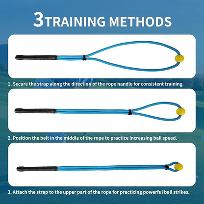 Golf Rope Swing Trainer, Golf Swing Training Aid, Golf Swing Trainer, Golf Training Aid, Golf Swing Trainers, Golf Speed Trainer, Can Improve Speed, Rhythm, Flexibility, and Strength