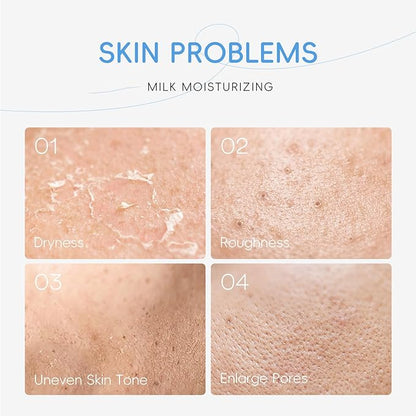 10 In 1 Milk Skincare Products, Milk Skin Care For Teens 10-12 Girls, Natural Skincare For Girls 10-12 Gift Set With Cleanser,Eye Cream,Toner,Serum,Face Moisturiser, Skin Care For Kids