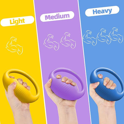 FitBeast Hand Exercise Balls - 3 Resistance Levels Stress Balls for Adults, Squeeze Balls for Hand Therapy, Rehabilitation, Arthritis, Muscle Building