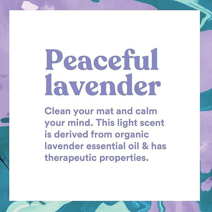 ASUTRA Yoga Mat Cleaner Spray Bundle (Peaceful Lavender), 4 fl oz (Pack of 2) - No Slippery Residue, Organic Essential Oils, Deep-Cleansing for Fitness Gear & Gym Equipment