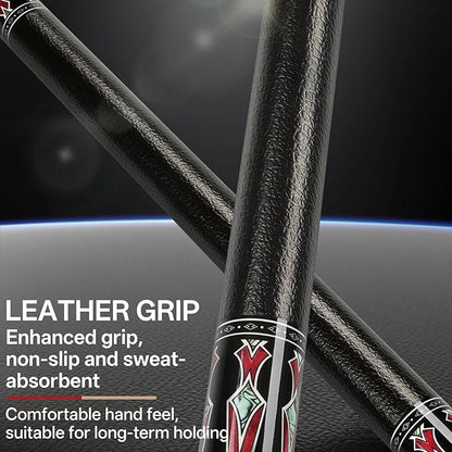 Kmise 4 Pieces Pool Cue Stick, 58??Pool Cues, 18 19 20 21 oz Canadian Maple, Pool Sticks for Adults, Billiard House Home Bar Pool Stick, Durable, Suitable for Professional Billiard Players