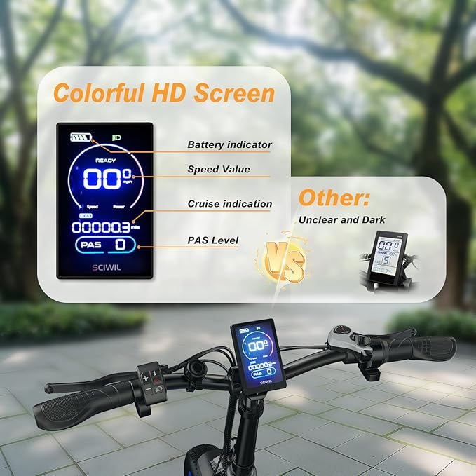 1000W Folding Electric Bike, 48V 20AH Large Removable Battery E Bike, 30+MPH, 80 Miles Max Range, 20" Fat Tire Electric Bike for Adults, Adult Electric Bicycles for Commute Beach Snow