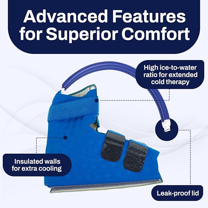 Ice Box - Advanced Cooling Ice Therapy Machine with Ankle Wrap - Ankle Ice Pack Wrap for Targeted Pain Relief, Post Injury/Surgery Recovery, and More