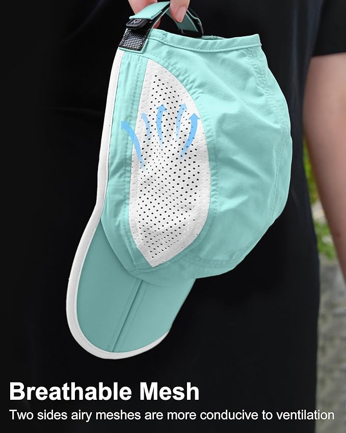 GADIEMKENSD Mens Folding Outdoor Hat Long Brim UPF 50+ Sun Protection