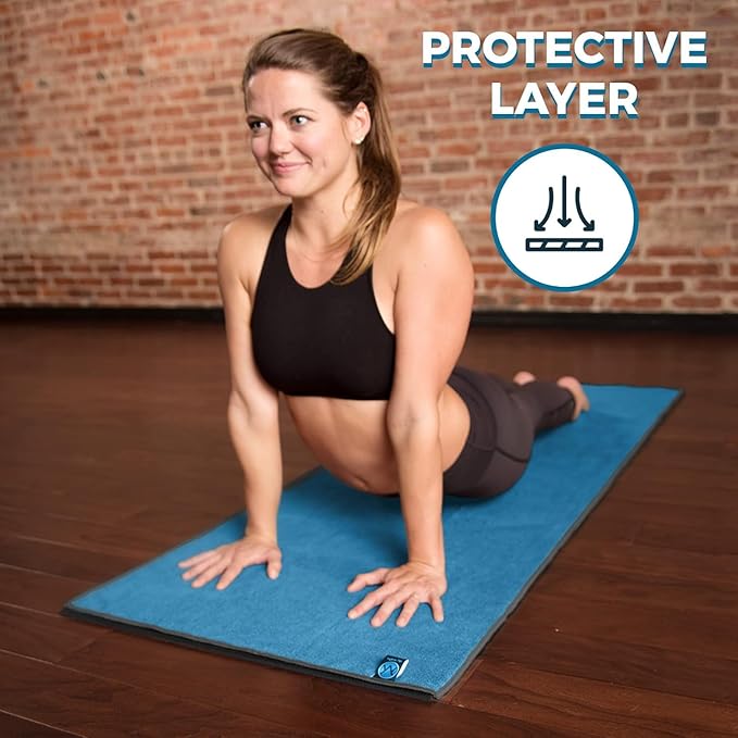 Youphoria Yoga Microfiber Non-Slip Towel - Hot Yoga Mat Towel for Enhanced Grip and Sweat Absorption