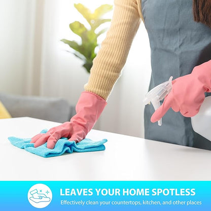 Microfiber Cleaning Cloth, Pack of 15, Lint Free, Absorbent, Streak Free, Non-Abrasive, Reusable and Washable，Cleaning Towels with 5 Color Assorted,11.5"X11.5"(Green/Blue/Yellow/Pink/Grey)