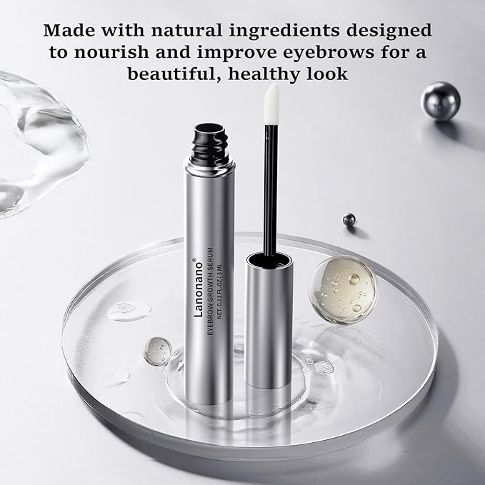 Eyebrow Serum, Fuller & Longer Looking Eyebrow Growth Serum, Advanced Eyebrow Enhancement, Vegan & Cruelty-Free, 0.1 Fl Oz（3ml）