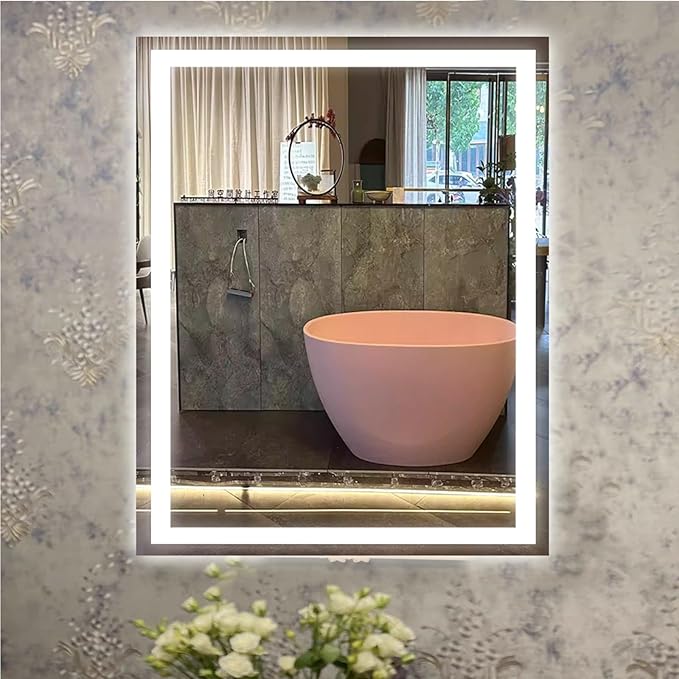 LED Bathroom Mirror with Lights for Wall Mirror 32x24In Vanity