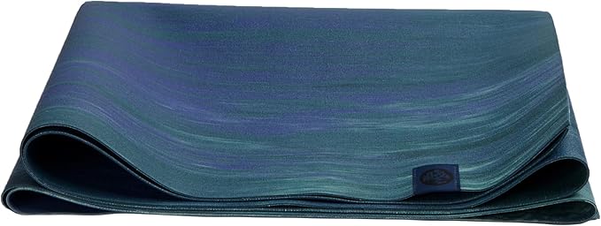Manduka eKO SuperLite Yoga Mat - 1.5mm Natural Rubber | Foldable & Travel Friendly | Soft Textured Surface | Eco-friendly