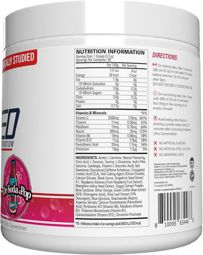 EHP Labs OxyShred Thermogenic Fat Burner - Pre-Workout Powder with L-Glutamine, Acetyl L-Carnitine, Metabolism Booster, Weight Loss, Appetite Control, Energy Drink, Dr. Soda Pop, 60 Servings