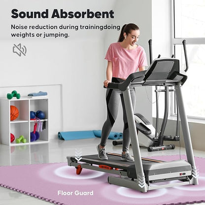 Home Gym Mat, Puzzle Exercise Mat, EVA Interlocking Foam Floor Tiles for Home Workout Equipment and Kids' Play Areas - Blue, 24 in x 24 in x ½ in - (Pink, 12 Pack (48 SQ FT))