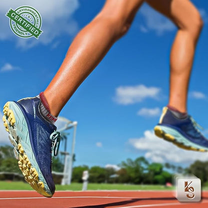 KEMISANT Men Running Socks,Active Ankle Socks No show Cushioned Footbed Arch Support