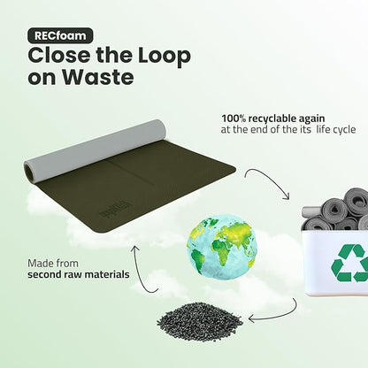 Extra Wide Yoga Mat for Men Women (72"L x 36"W) Non Slip Fitness & Exercise Mat with Alignment Marks for Yoga, Pilates, Floor Workouts