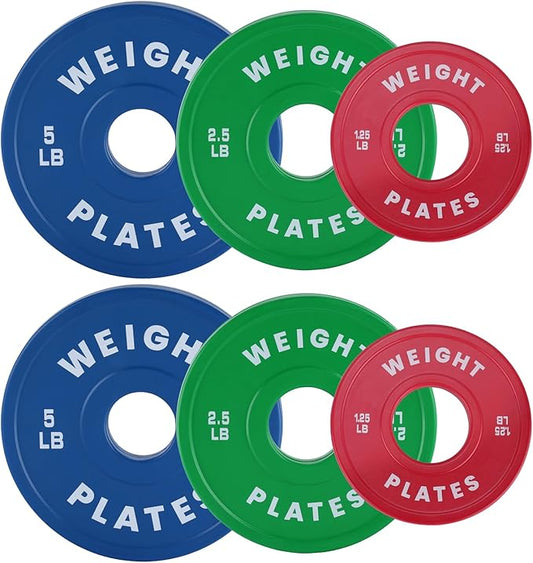 2 In Change Plates 1.25LB 2.5LB 5LB 10LB Fractional Weight Plates,Bumper Plates for Weight Lifting,Strength Training Gym Home,Rubber Coating