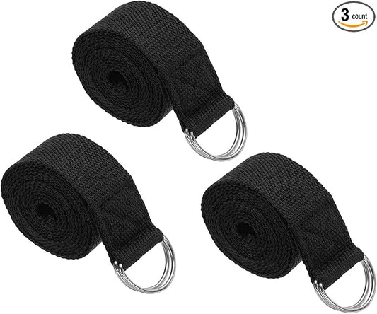 PATIKIL Yoga Strap for Stretching Cotton Yoga Belt with Adjustable Metal D-Ring Buckle Stretch Band for Fitness Pilates