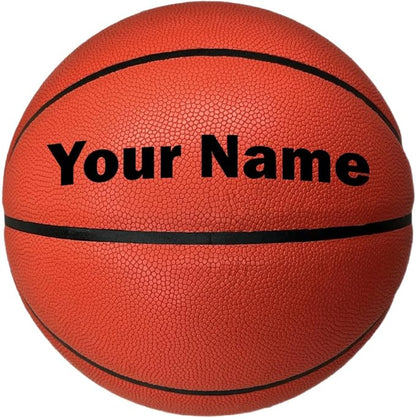 HAMMET Personalized Basketball – Customized Basketball with Your Name or Text – Multiple Colors, Fonts & Designs Available – Durable for Indoor and Outdoor - Ideal Gift for Son, Daughter, Boy or Girl
