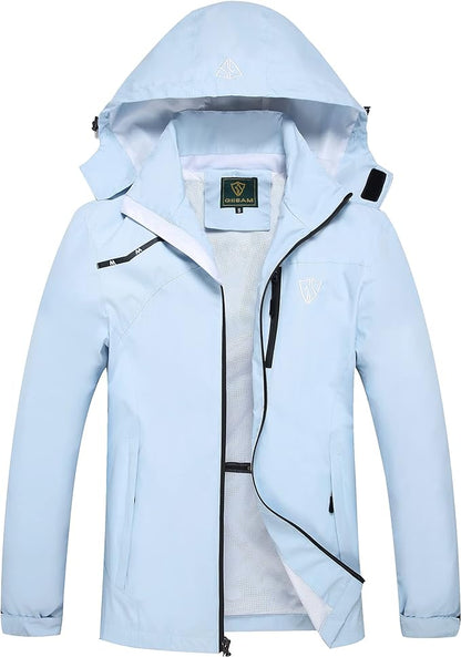 GIISAM Mens Windproof Jacket Waterproof Lightweight Mountain Sport Jacket for Men Hooded Windbreaker Raincoat